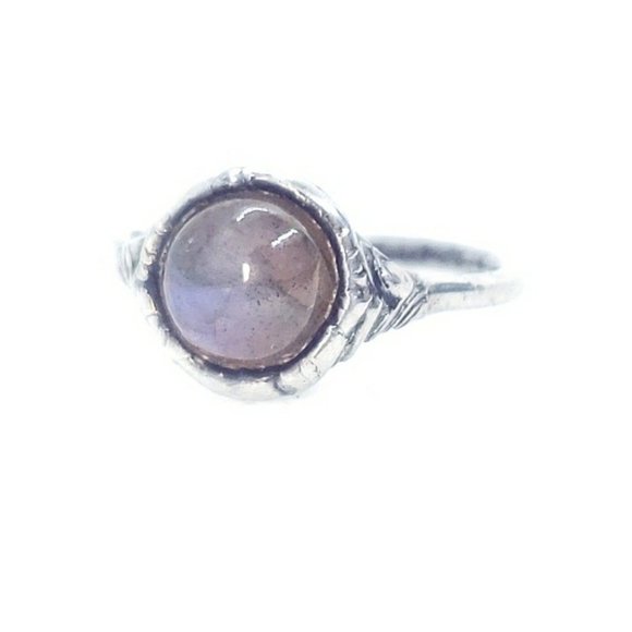 Purple Labradorite crystal ring size 7 - Picture 8 of 12